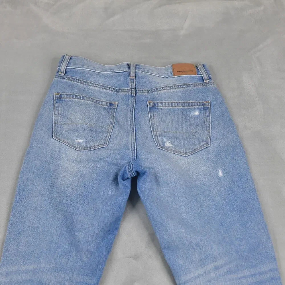 American Eagle Jeans Womens 0 (26x26) Mom Jeans Distressed Casaul Blue Denim